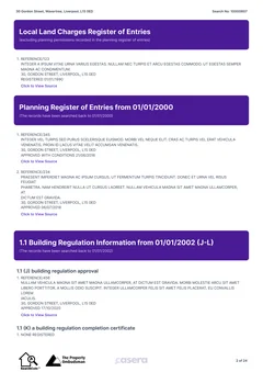 The local land charges and planning register entries